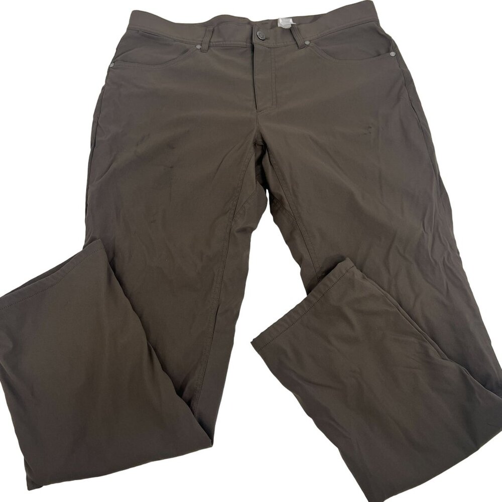 LL Bean Fully lined Nylon Spandex Stretch Men's Brown Outdoor Pants - Size 36 29